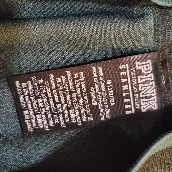 PINK Victorias Secret Green Seamless Leggings Sz Med Activewear Athleisure Sport - Picture 5 of 6